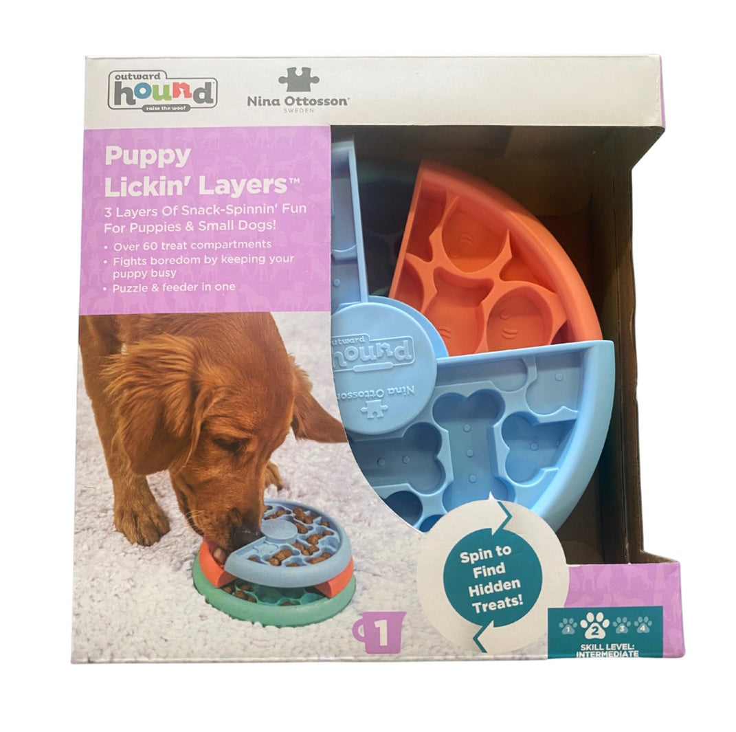 Pet Supplies : Outward Hound Nina Ottosson Puppy Lickin' Layers Interactive Dog  Puzzle Game and Slow Feeder for Puppies 