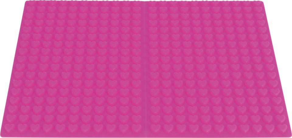 Bakematte rosa med hjerter