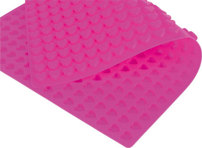Bakematte rosa med hjerter