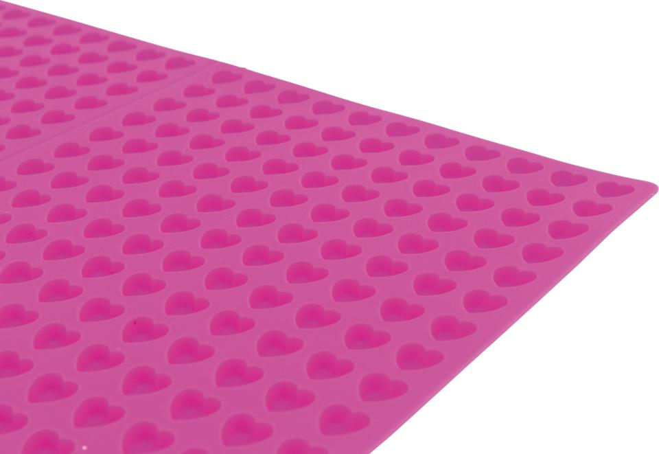 Bakematte rosa med hjerter