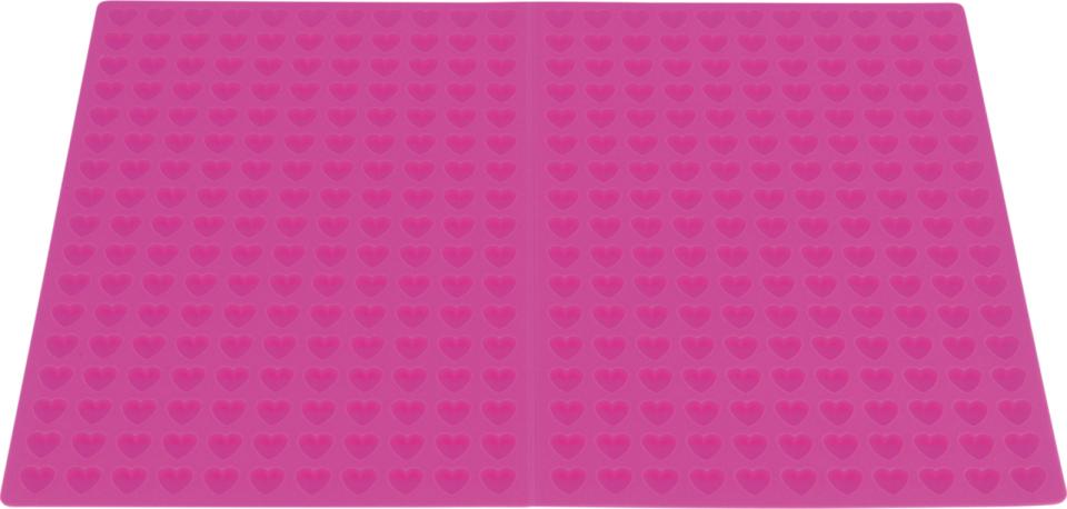 Bakematte rosa med hjerter