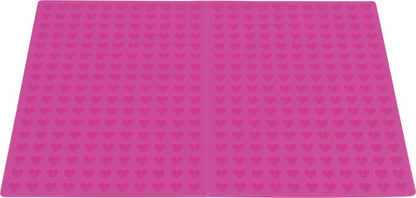 Bakematte rosa med hjerter
